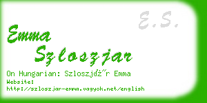 emma szloszjar business card